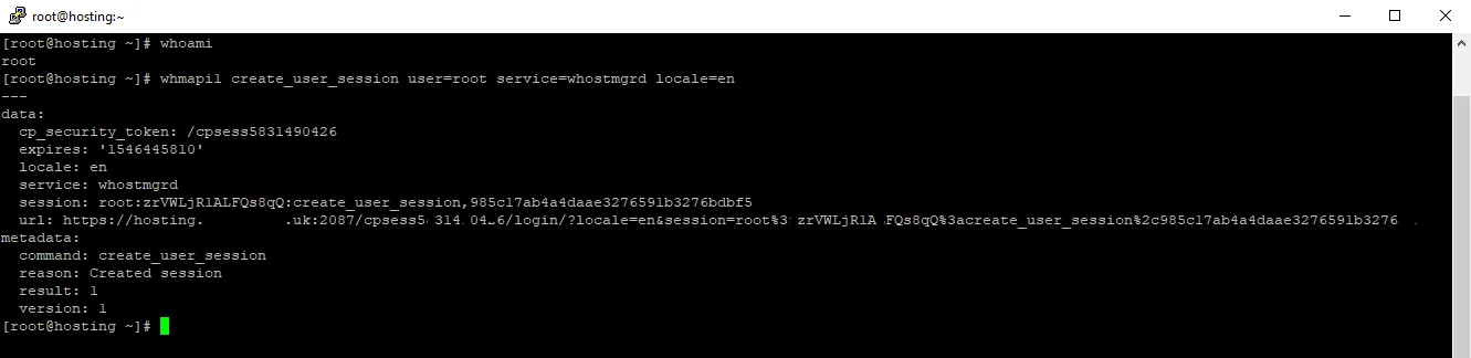 Accessing WHM without the root password