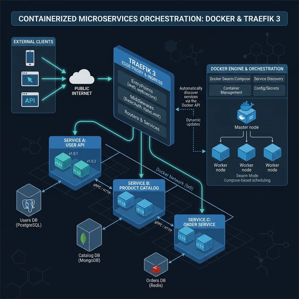 Self-Hosting Docker Microservices: Traefik 3, Portainer & Cloudflare Tunnels